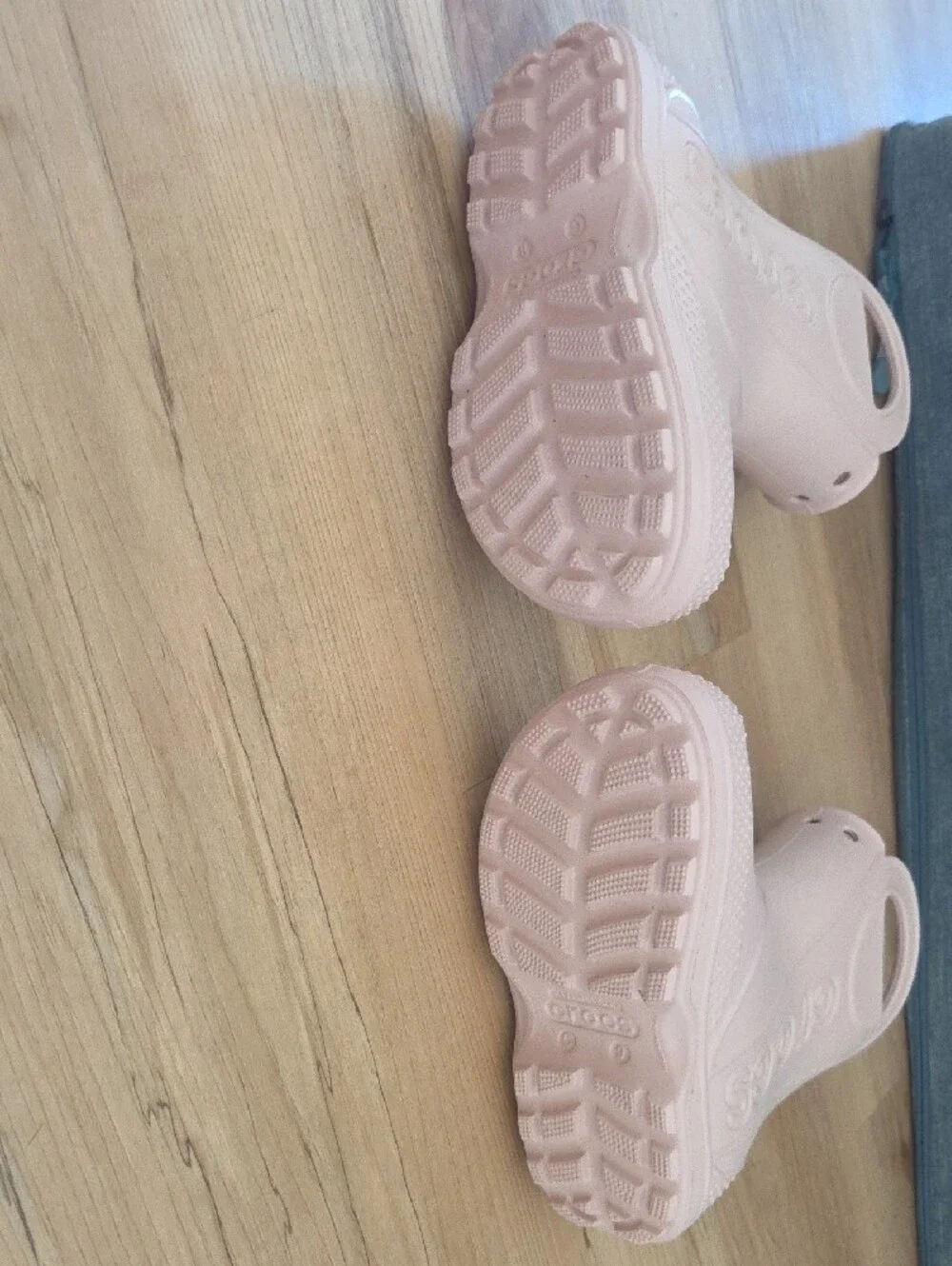 CROCS Kids Light Pink Rain & Snow Boots with Handles